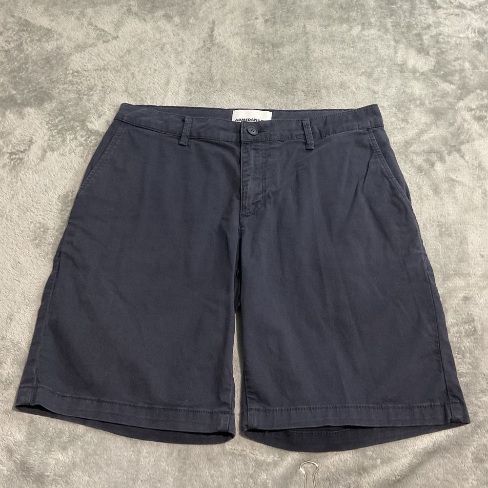 Armedangels Men's Classic Chino Shorts Size 31 Navy Blue Streetwear‎ Preppy